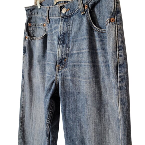 Levis Loose Straight Jeans W34/L32 Mens Denim 100% Cotton Blue - Picture 5 of 10